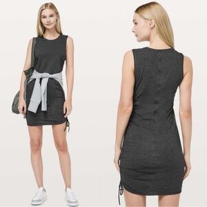 Lululemon Cinch It Dress Heathered Black W8884S Size‎ 4